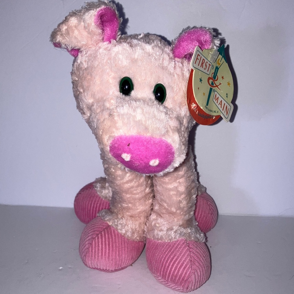 Lankydoodle Pink Plush‎ Pig Stuffed Animal 11”
